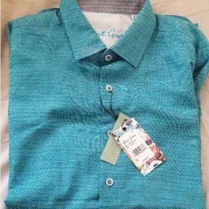 ROBERT GRAHAM Turquoise Brixton Long Sleeve Shirt Size L BRAND NEW w/ Tags
